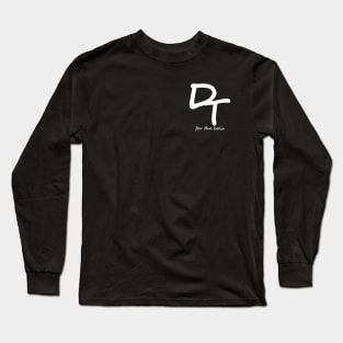 White Logo with Slogan Long Sleeve T-Shirt